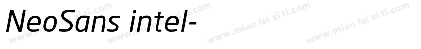 NeoSans intel字体转换